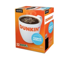 Dunkin' French Vanilla Coffee Keurig® K-Cup® Pods, Medium Roast, 22/Box (5000363272)