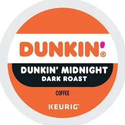 Dunkin' Midnight Coffee Keurig® K-Cup® Pods, Dark Roast, 88/Carton (400849)