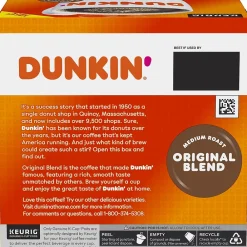Dunkin' Original Blend Coffee Keurig® K-Cup® Pods, Medium Roast, 44/Box (006933)