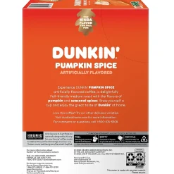 Dunkin' Pumpkin Spice Coffee Keurig® K-Cup® Pods, Light Roast, 22/Box (5000202812)