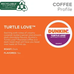 Dunkin' Turtle Love Coffee Keurig® K-Cup® Pods, Dark Roast, 22/Box (5000367615)