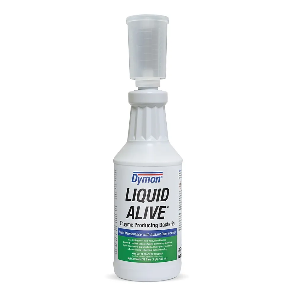 LIQUID ALIVE All-Purpose Cleaners & Spray Drain Cleaner Degreaser, Mint Scent, 12/Carton (DYM 23332)<Dymon Sale