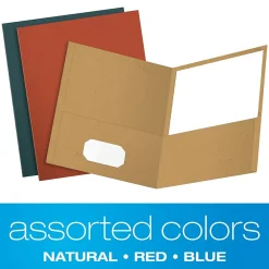 Pocket Folders|Esselte Earthwise by Oxford 2-Pocket Presentation Folders, Assorted Colors, 25/Box (OXF 78513)