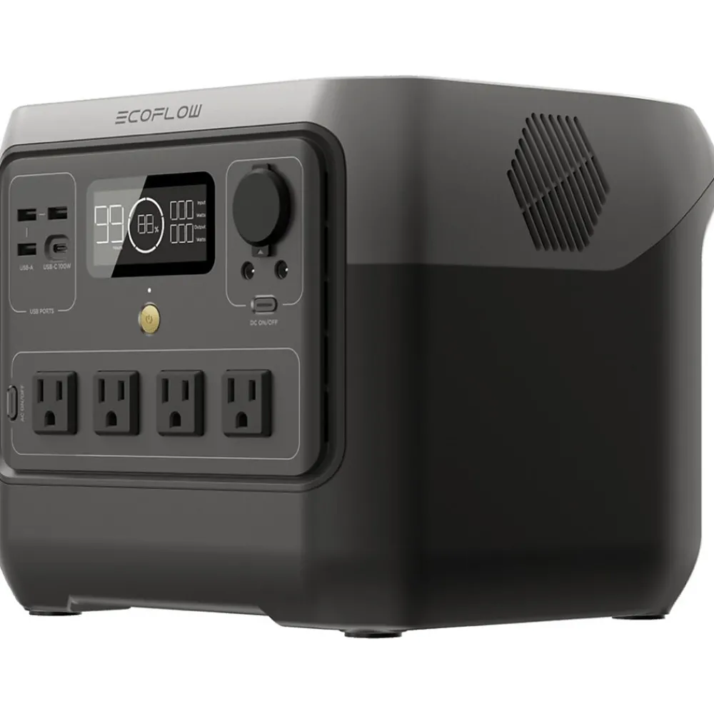 Ecoflow RIVER 2 Pro 4-Outlet Portable Power Station, Black (ZMR620-B-US)