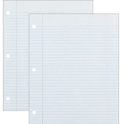 Filler Paper|Ecology College Ruled Filler Paper, 8.5" x 11", 3-Hole Punched, 500 Sheets/Pack, 2 Packs/Bundle (PAC2417-2)