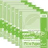 Filler Paper|Ecology College Ruled Filler Paper, 8.5" x 11", 3-Hole Punched, 150 Sheets/Pack, 6/Bundle (PAC3202-6)
