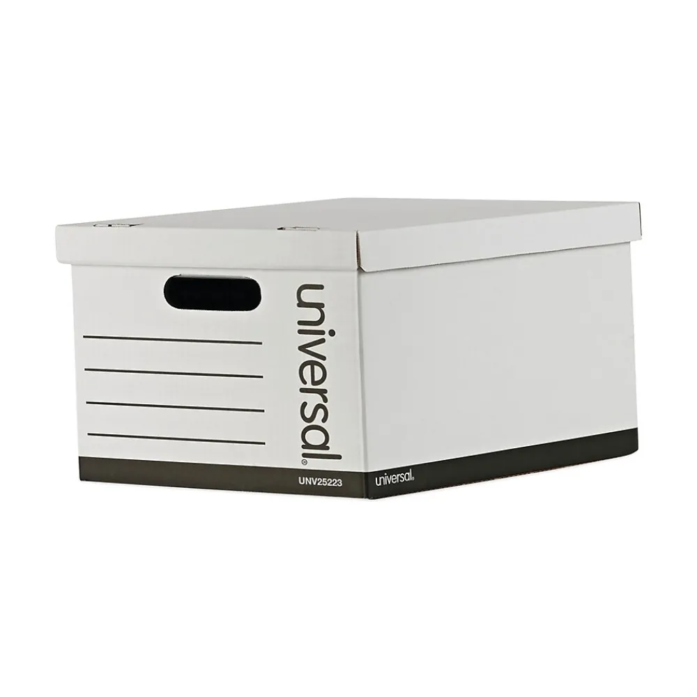 File Storage|Universal Economy Boxes, 12 x 15 x 9 7/8, White, 10/Carton
