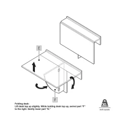 Shelving*Eden Grove MDF Mounted Desk Shelf, 30