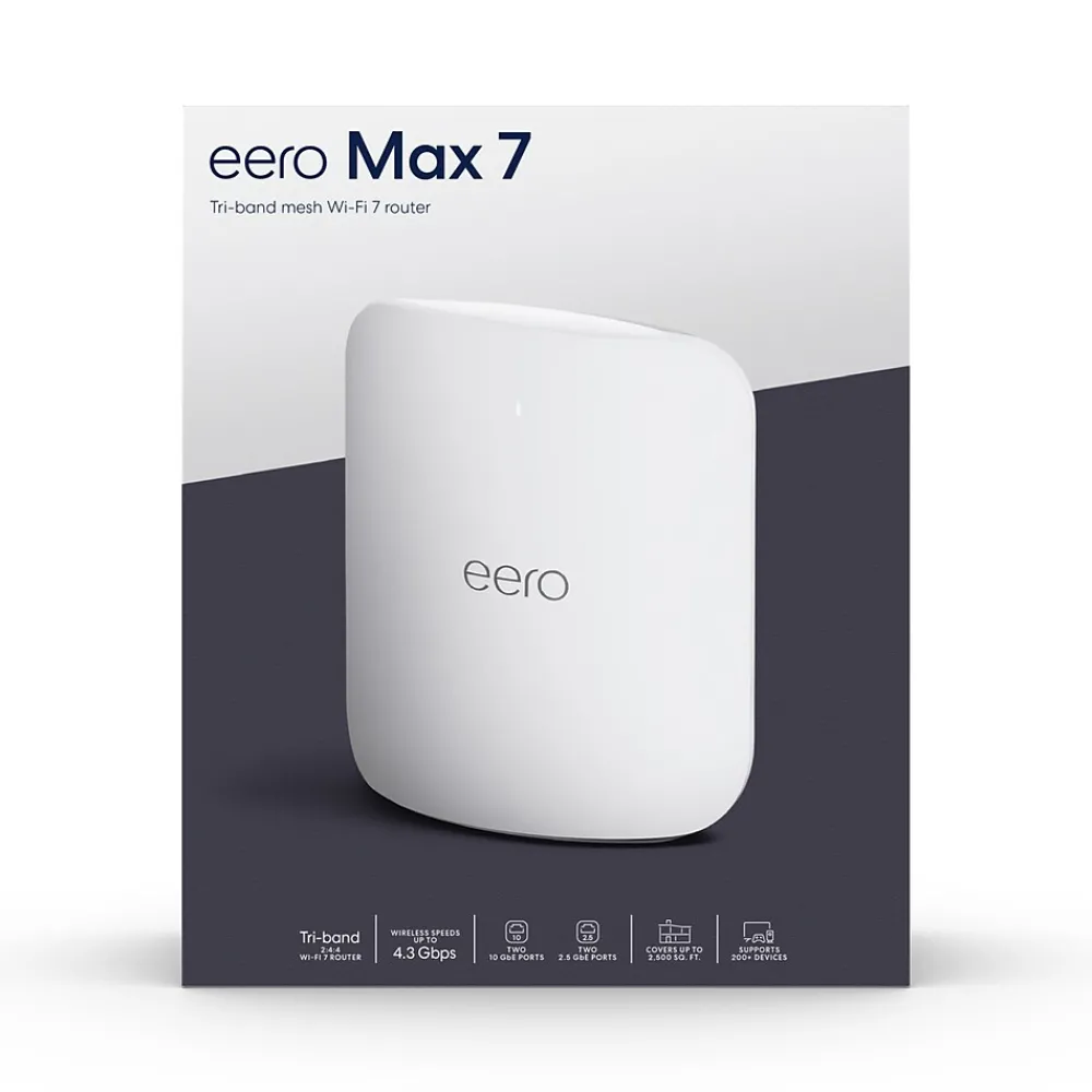 Online Eero AX4300 Tri Band MU-MIMO WiFi 7 Gaming Router, White (B09HJJN7MS)