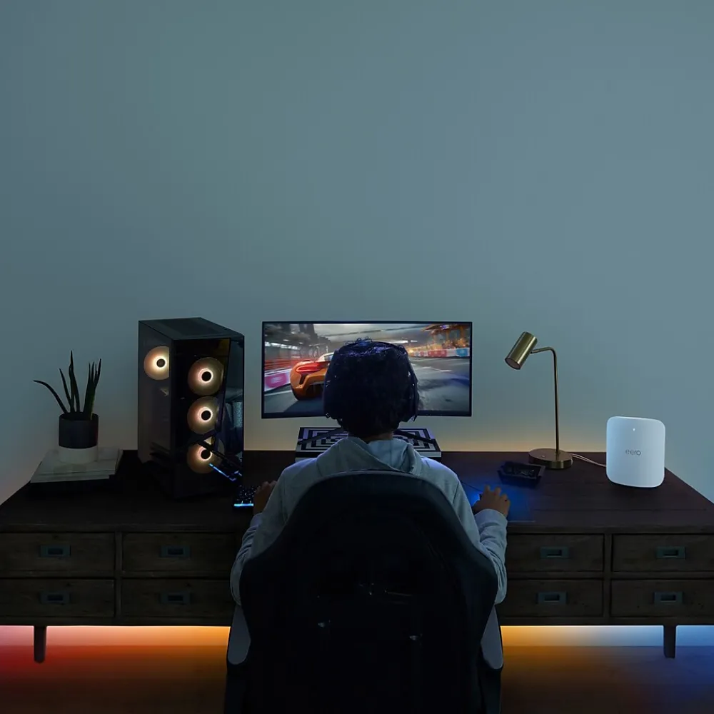 Online Eero AX4300 Tri Band MU-MIMO WiFi 7 Gaming Router, White (B09HJJN7MS)