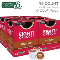 Eight O'Clock Hazelnut Coffee Keurig® K-Cup® Pods, Medium Roast, 96/Carton (64060)