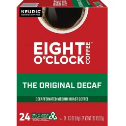Eight O'Clock Original Blend Decaf Coffee, Medium Roast, Keurig® K-Cup® Pods, 24/Box (06425)
