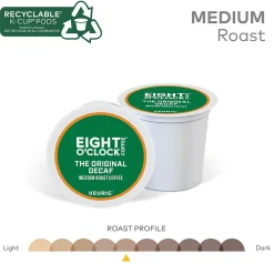 Eight O'Clock The Original Decaf Coffee, Keurig K-Cup Pod, Medium Roast, 96/Carton (6425CT)