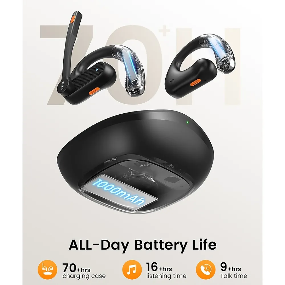 Hot EKSATelecom S30 Bluetooth On-Ear Headset, Black (T-QM01-01)