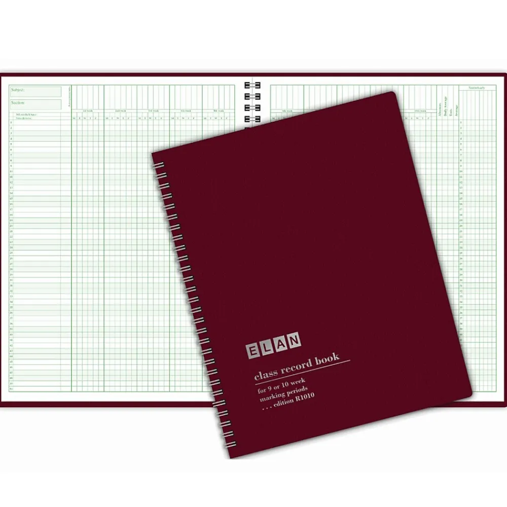 Grade Books*ELAN Publishing Class Record Book, Grades for 9-10 Weeks, 50 Student Names, Pack of 3 (ELNR1010-3)