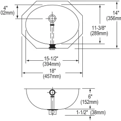 Elkay Asana Stainless Steel 18" x 14" x 6", Single Bowl Undermount Bathroom Sink (ELUH1511)