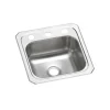 Elkay Celebrity 15" x 15" x 6-1/8", Single Bowl Top Mount Bar Sink, Brushed Satin (BCR152)