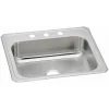 Elkay Celebrity 3-Hole Single-Bowl Drop In Kitchen Sink, 21.25" x 25" x 6.88", Stainless Steel, Brushed Satin (CR25213)
