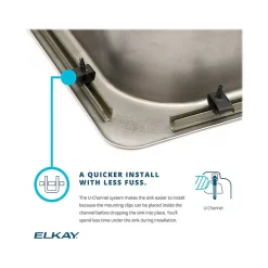 Elkay Celebrity 3-Hole Single-Bowl Drop-In Kitchen Sink, 20