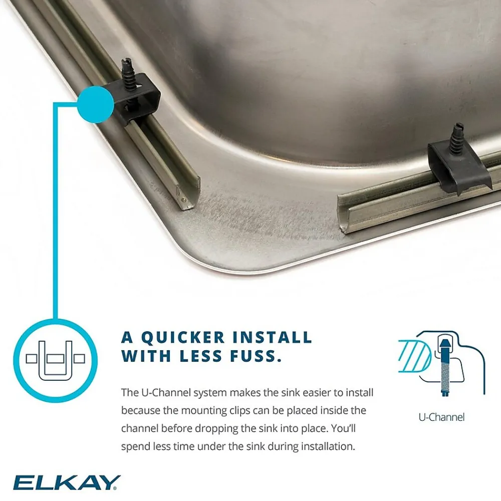 Elkay Celebrity Stainless Steel 25" x 21-1/4" x 5-3/8", Single Bowl Top Mount Sink (GECR25213)