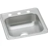 Elkay Dayton Bar Sink, Stainless Steel, Single Bowl, Top Mount, Satin (D117191)