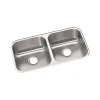 Elkay Dayton Stainless Steel 31-3/4" x 18-1/4" x 8", Equal Double Bowl Undermount Sink (DXUH3118)