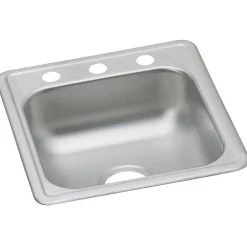 Elkay Dayton Stainless Steel 17" x 19" x 6-1/8", Single Bowl Top Mount Bar Sink, Satin (D117192)