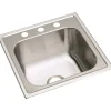 Elkay Dayton Stainless Steel 20" x 20" x 10-1/8", Single Bowl Top Mount Laundry Sink (DPC12020101)