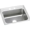 Elkay Lustertone 22" Drop In Single Basin Stainless Steel Kitchen Sink (LRAD2219653)