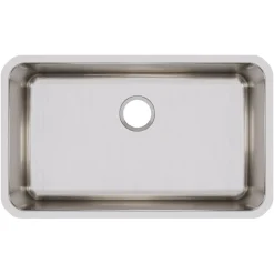 Elkay Lustertone Classic Single-Bowl Undermount Sink, 10" x 30.5" x 18.5", Stainless Steel, Lustrous Satin (ELUH281610)
