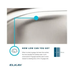 Elkay Lustertone Classic Single-Bowl Undermount Sink, 4.88