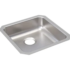 Elkay Lustertone Classic Single-Bowl Undermount Kitchen Sink, 18.5" x 18.5" x 5.38", Stainless Steel, Lustrous Satin
