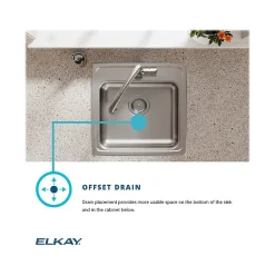 Elkay Lustertone Classic 3-Hole Single-Bowl Drop In Sink, 5.5