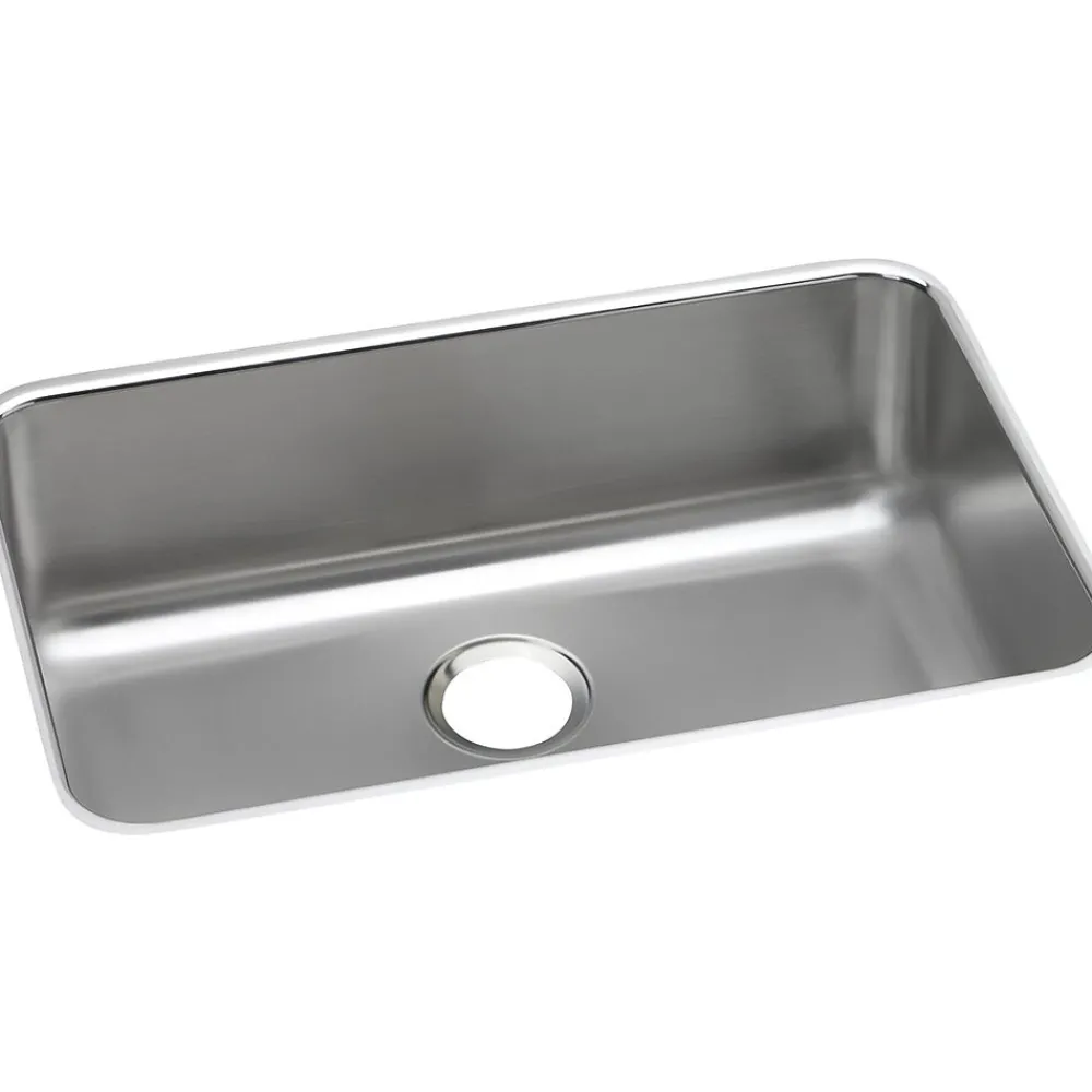 Elkay Lustertone Stainless Steel 26-1/2" x 18-1/2" x 8", Single Bowl Undermount Sink (ELUH2416)