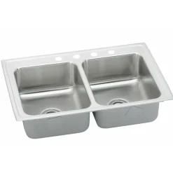Elkay Pacemaker 43" Double Basin Drop In Stainless Steel Kitchen Sink (PSR43221)