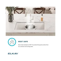 Elkay Quartz Classic Single-Bowl Drop-In/Undermount Kitchen Sink, 15.75