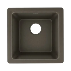 Elkay Quartz Luxe Single-Bowl Drop-In/Undermount Bar Sink, 15.75" x 15.75" x 7.69", Quartz, Chestnut (ELX1616CN0)