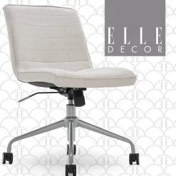 Office Chairs*Elle Decor Adelaide Fabric Task Chair, Ivory (48214B)