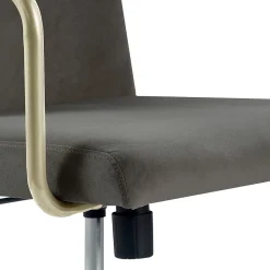 Office Chairs*Elle Decor Giselle Fabric Computer and Desk Chair, Light Gray/Gold (CHR10058B)