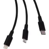 ELLIE ROSE 3-in-1 Charging Cable, 6 Feet Black (3CBL-0047)<Ellie Los Angeles Discount