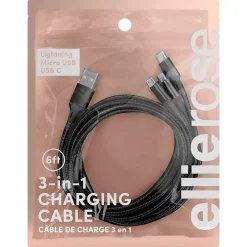ELLIE ROSE 3-in-1 Charging Cable, 6 Feet (3CBL-0047)<Ellie Los Angeles Online