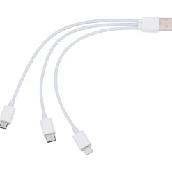ELLIE ROSE 3-in-1 USB Charging Cable, Lightning/ USB-C/Micro USB (3CBL-0001)<Ellie Los Angeles Best