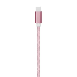 Charge and Sync USB-C 2.0 to USB-A Cable, 6 ft., Pink, (EUTC602PN)<Ematic