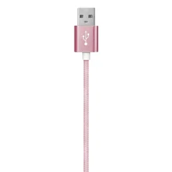 Charge and Sync USB-C 2.0 to USB-A Cable, 6 ft., Pink, (EUTC602PN)<Ematic