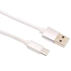 Charge and Sync USB-C 2.0 to USB-A Cable, 6 ft., White, (EUTC603WH)<Ematic