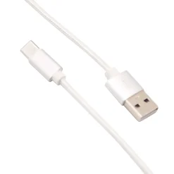 Charge and Sync USB-C 2.0 to USB-A Cable, 6 ft., White, (EUTC603WH)<Ematic
