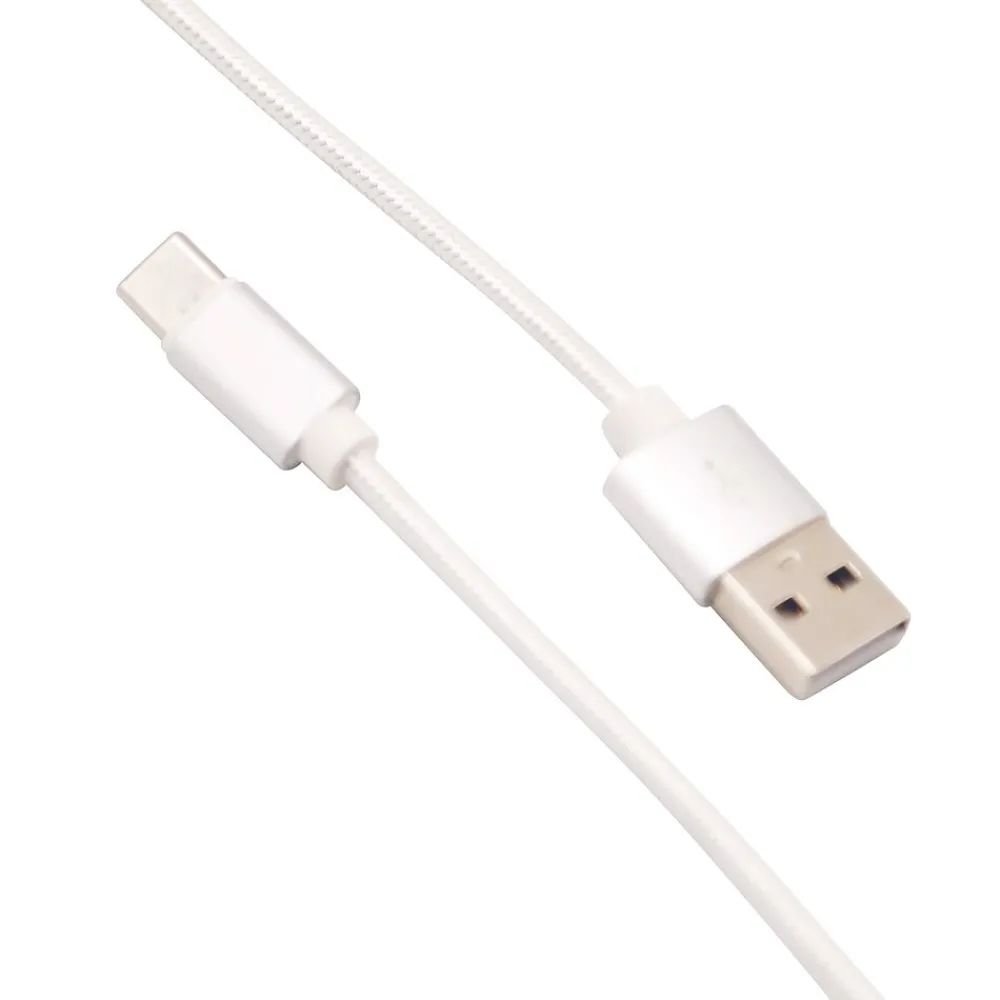 Charge and Sync USB-C 2.0 to USB-A Cable, 6 ft., White, (EUTC603WH)<Ematic
