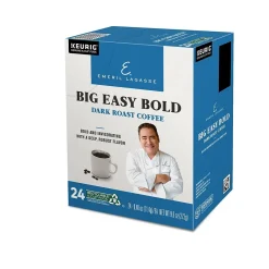 Emeril's Big Easy Bold Coffee, Keurig K-Cup Pod, Dark Roast, 96/Carton (PB4137CT)