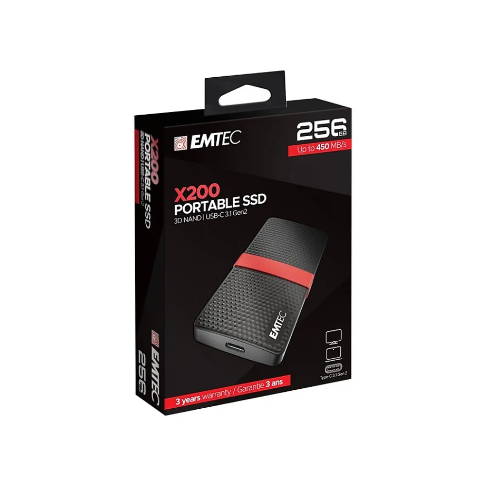 Clearance Emtec X200 Power Plus ECSSD512GX200 512GB USB 3.1 Gen 1 External Solid State Drive