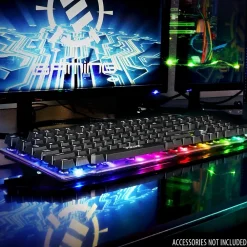 Best Enhance Voltaic 2 Wired Gaming Keyboard, Clear with Multicolor LEDs (ENVOKN2100CLWS)
